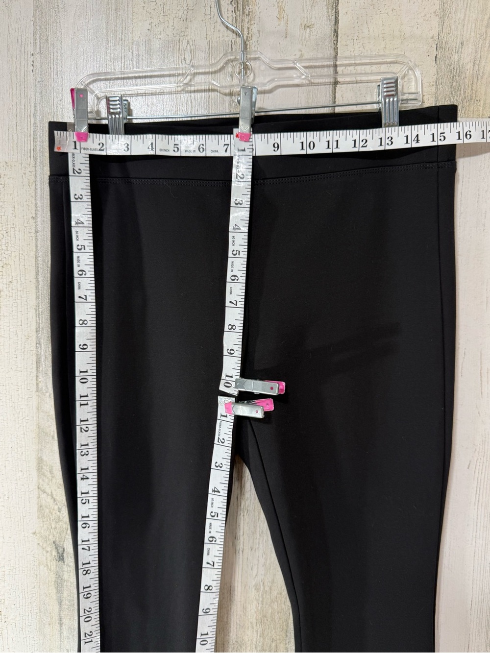White House Black Market Black Ponte The Leggings with Gold Ankle Button Accents - Picture 6 of 16